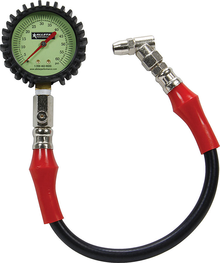 Tire Pressure Gauge 0-60 PSI 2-1/4in Glow